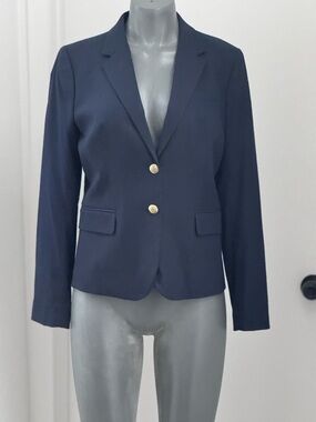 NWT J Crew Classic Navy Women's Blazer with Gold Buttons